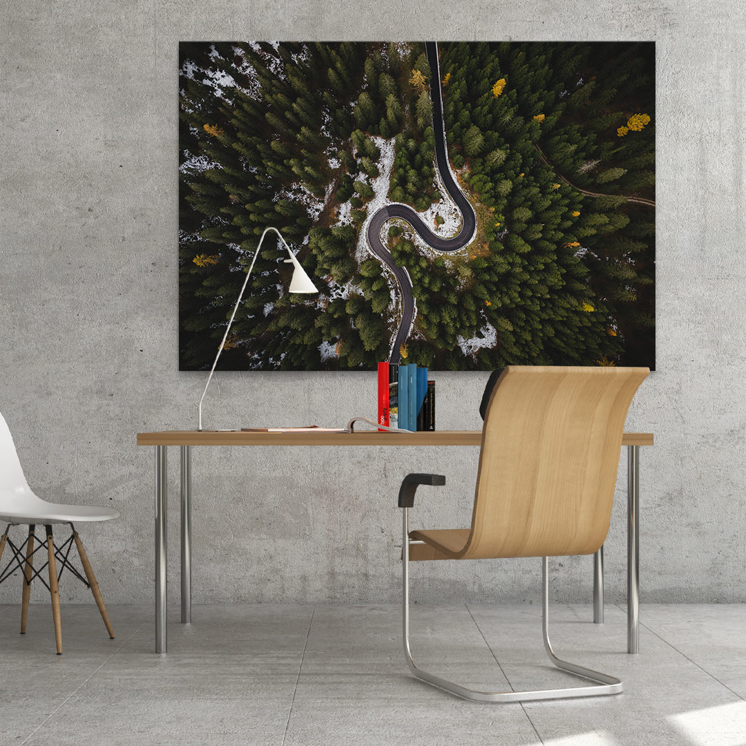 Tablou aerial road view