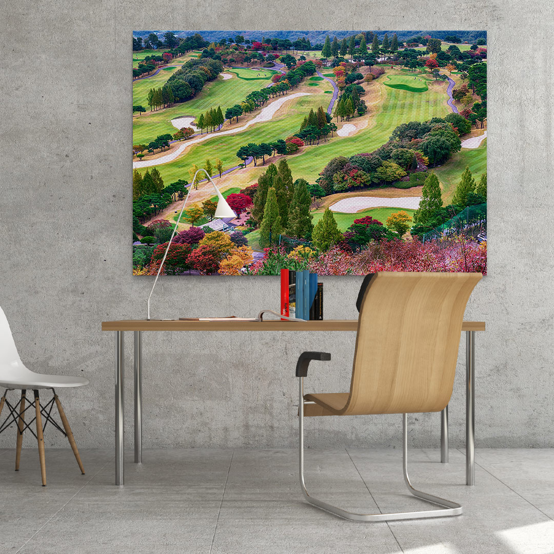 Tablou teren de golf colorat